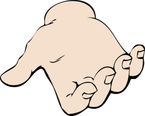 Open hand clipart