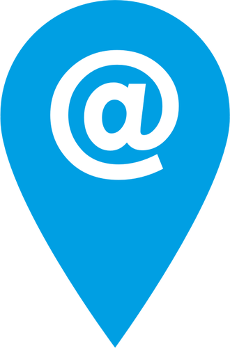 Location pointer with e-mail sign vector graphics | Public domain ...