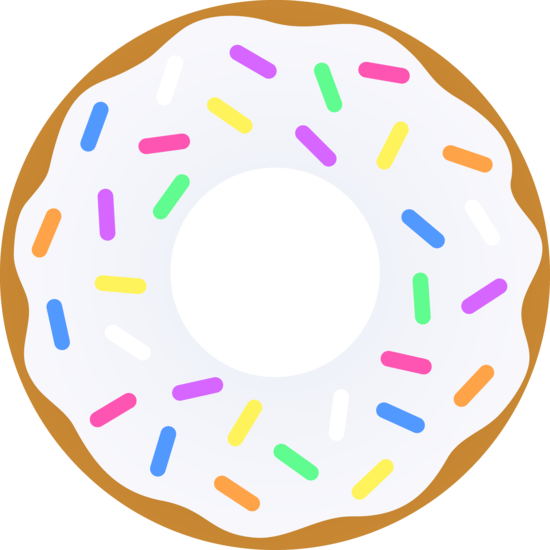 Kawaii donut clipart