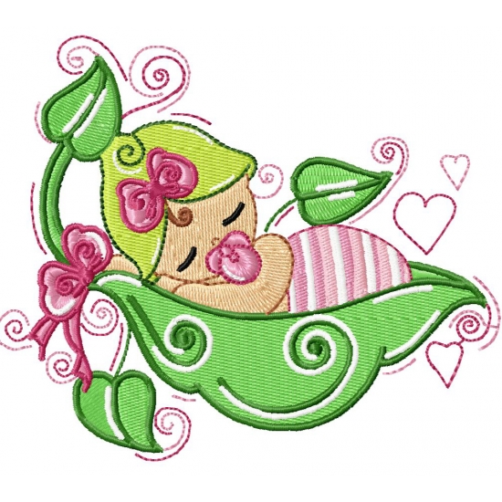 Pamela's Embroidery - Sweet Pea Baby Girl