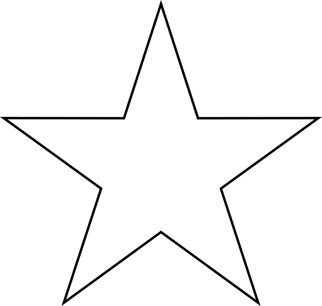 3d star clipart outline