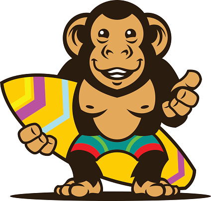 Chimpanzee Clip Art, Vector Images & Illustrations