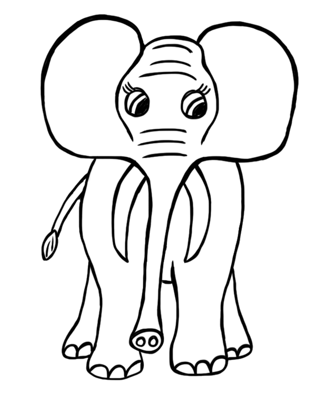 Elephant Drawings For Kids Clipart - Free to use Clip Art Resource