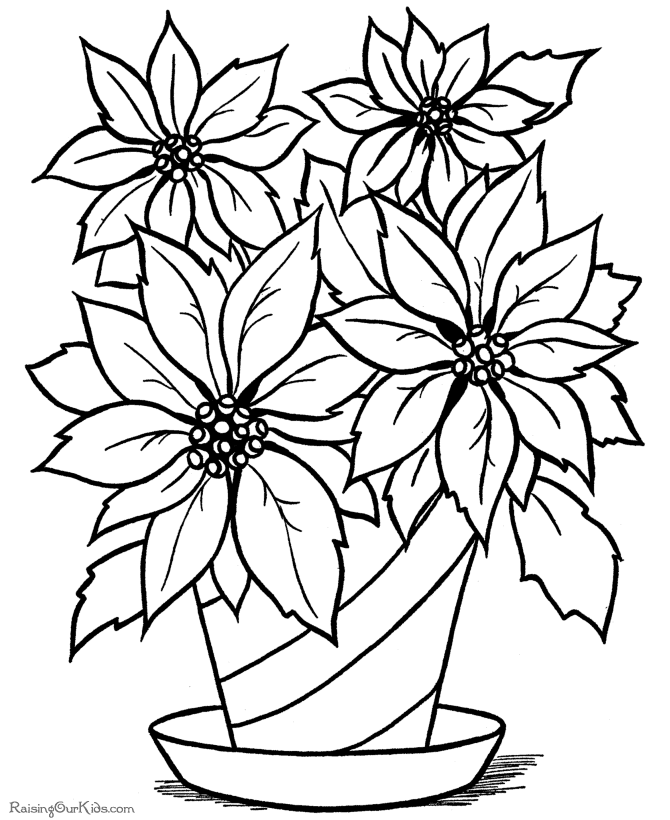 Free Coloring Book Printable Flowers To Color New At Photography ...