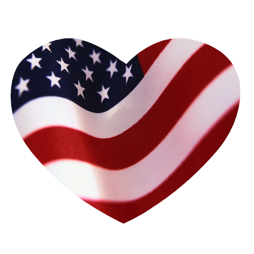 Heart Shaped American Flag Clipart Best