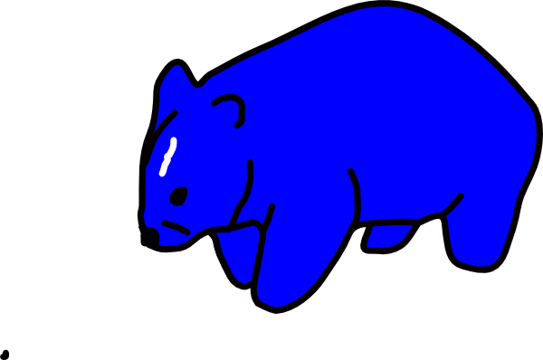 Blue Wombat Clip Art - vector clip art online ...