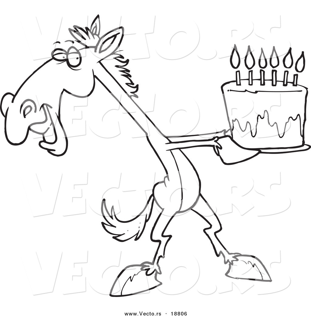 Happy Birthday Horse Coloring Page Coloring Pages