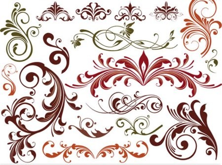 Vector Floral Elements | Free Download xml Blogger Themes