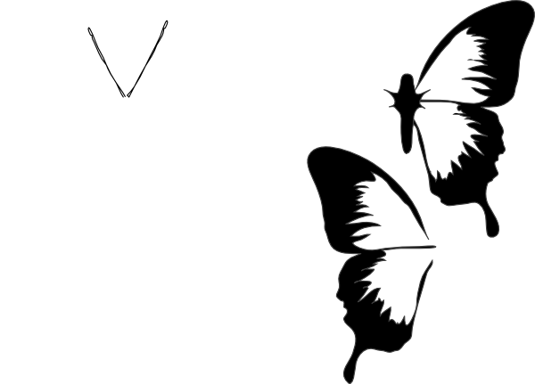 Butterfly, All White, Plain Clip Art - vector clip ...