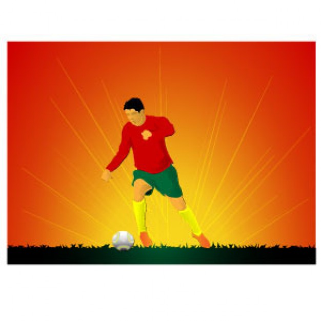 Soccer Player Vector Background | Download free Vector