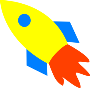 Rocket Ship Yellow 44 clip art - vector clip art online, royalty ...