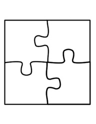 5 Piece Puzzle Template - ClipArt Best