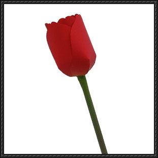 Canon Papercraft - Red Tulip Flower Arrangement Free Template ...