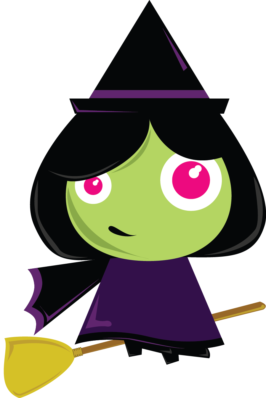 Cute halloween witches clipart - Clipartix