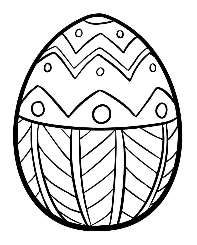 plain easter egg coloring pages - Printable Coloring Pages Design