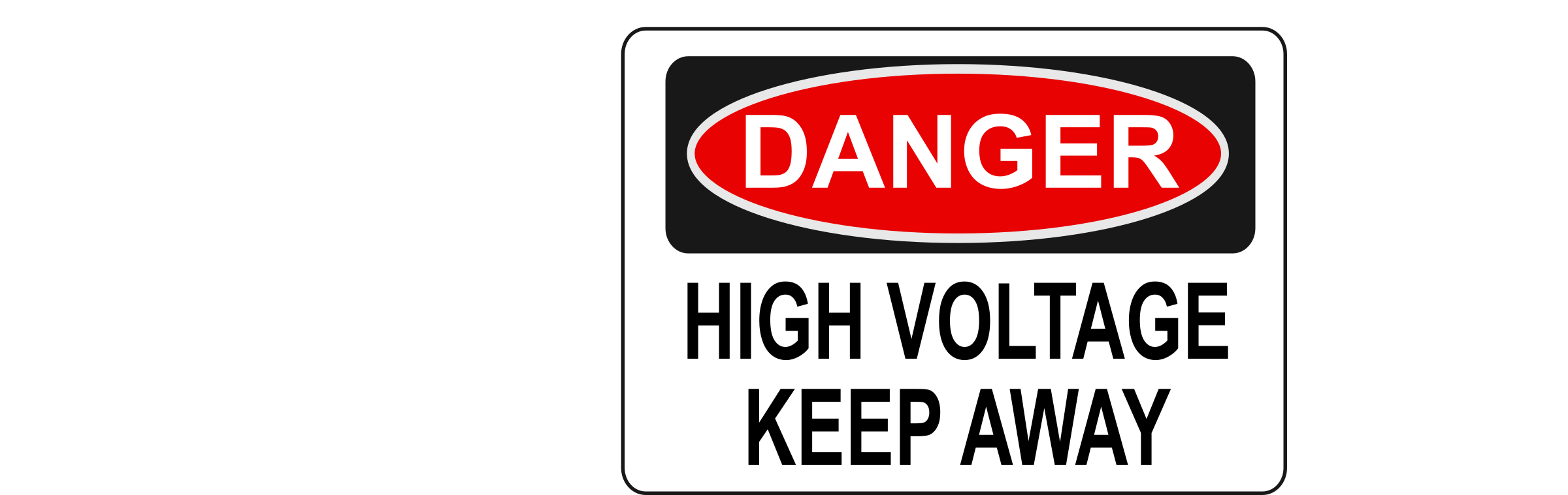 Clipart - Danger - High Voltage Keep Away