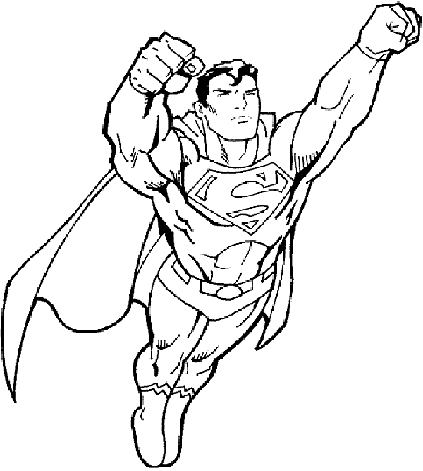 Superman clipart outline