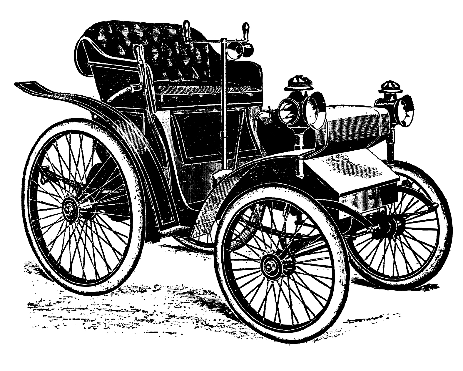 Vintage cars and coaches clip art