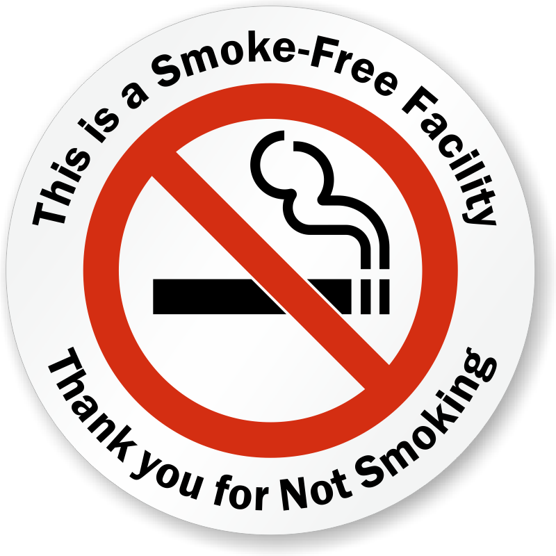 No Smoking Decals | No Smoking Glass Decals