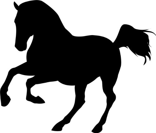 Amazon.com: Jumping Horse Stencil 02 - 6 inch (at longest point ...