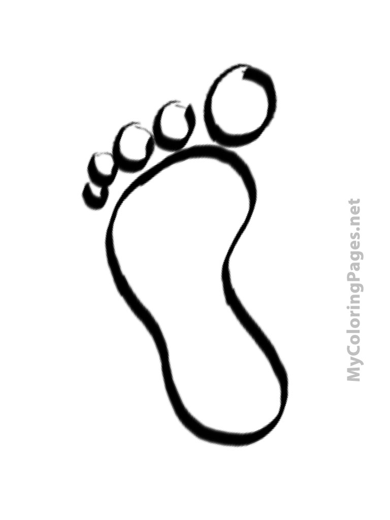 Best Photos of Footprint Clip Art Coloring Page - Footprint ...