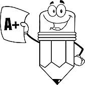 Report Card Black And White Clipart