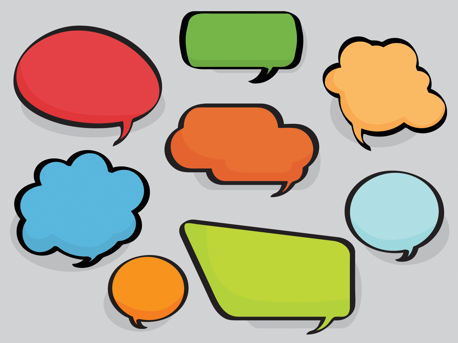 Free Printable Blank Speech Bubbles ClipArt Best