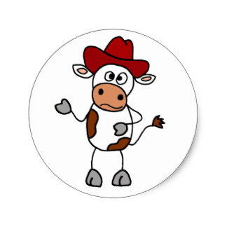 Funny Cowboy Stickers | Zazzle