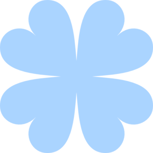 Blue Four Leaf Clover Clip Art - vector clip art ...