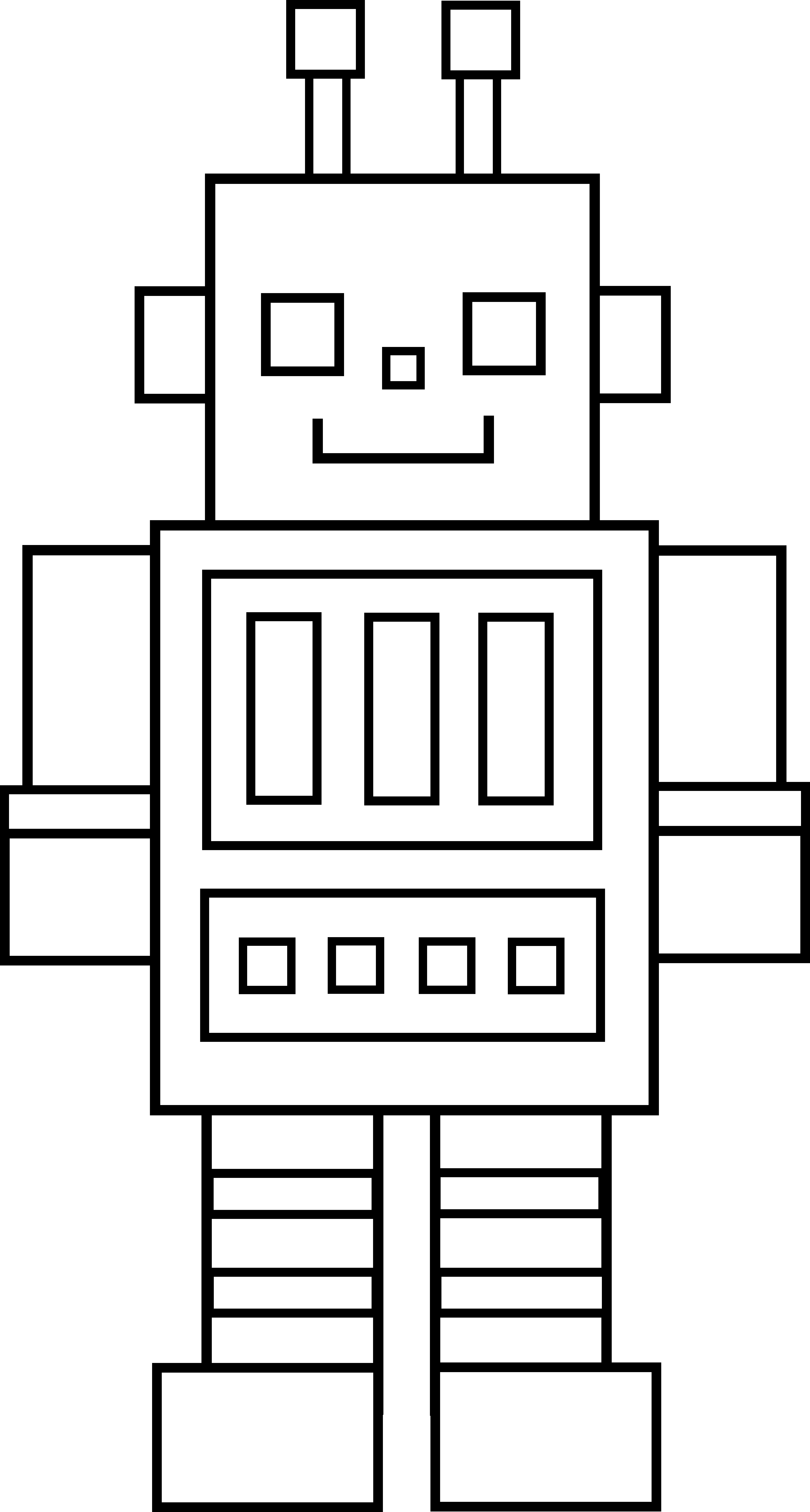 Images For > Simple Robot Drawing Outline