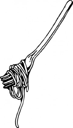 Fork With Spaghetti clip art Free vector in Open office drawing ...