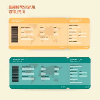 Boarding Pass Vectors, Photos and PSD files | Free Download