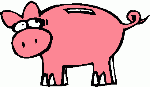 Piggy bank clipart outline