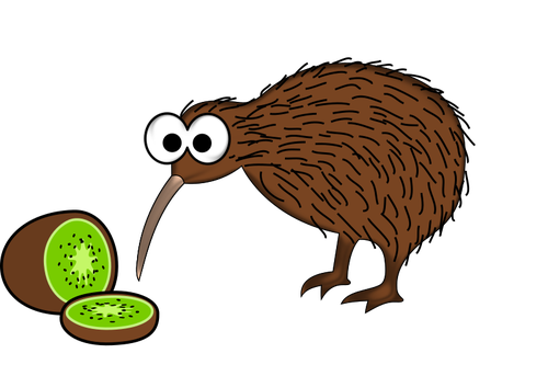 Kiwi bird with kiwis | Public domain vectors