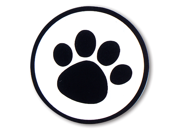 PAW PRINT Black on Clear Seals 500 for $9.50 | Housepet Housevet ...