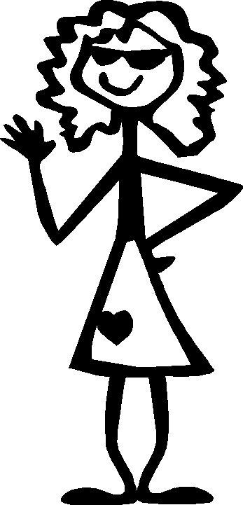 Female Stick Figure Clipart