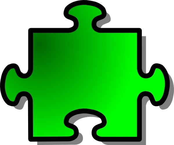 Green Jigsaw Puzzle clip art Free vector in Open office drawing ...