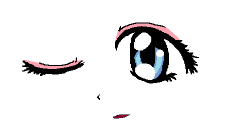 Anime eye - wink by immzym123 on DeviantArt