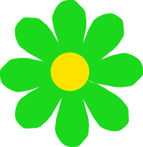 Bright Green Flower Clip Art - vector clip art online ...