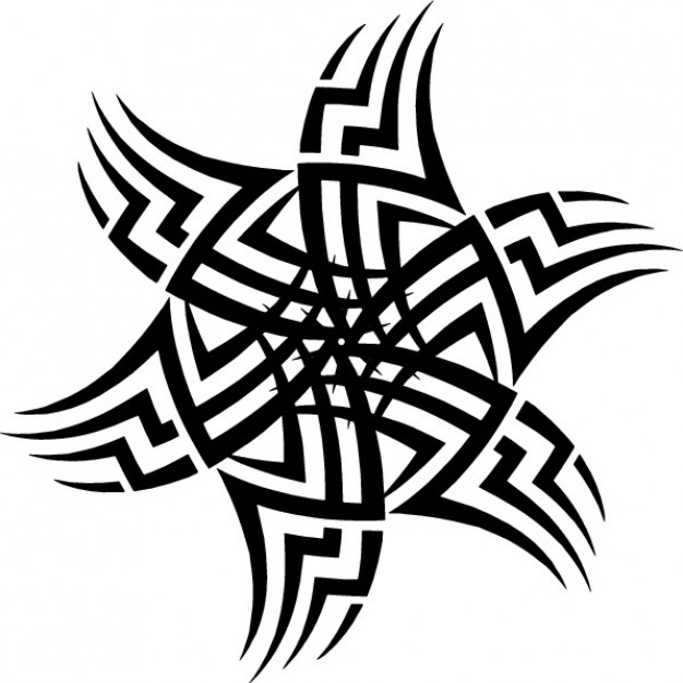 Tribal sun tatoo template icon vector Vector | Free Download