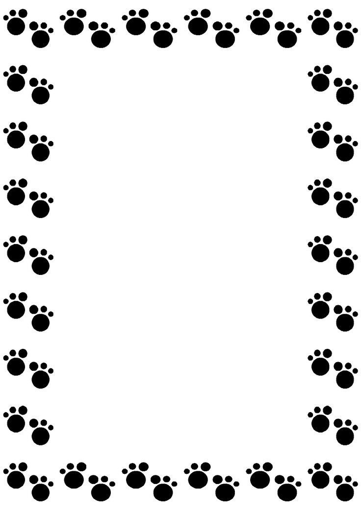 Free clipart cat paw print borders