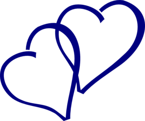 Blue Hearts Wedding Clipart