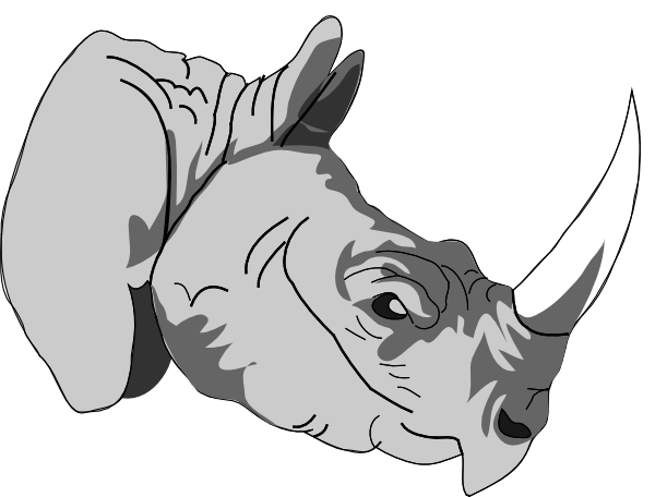 Rhinoceros 3d Clip Art - vector clip art online ...