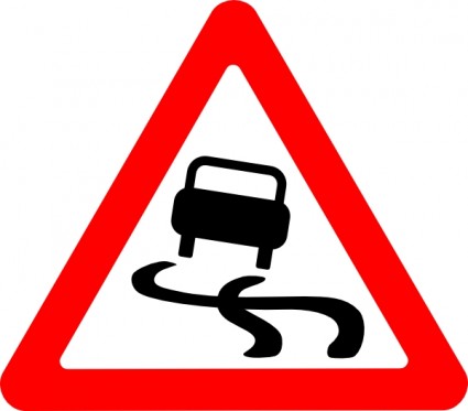 Slippery Road Sign clip art Vector clip art - Free vector for free ...