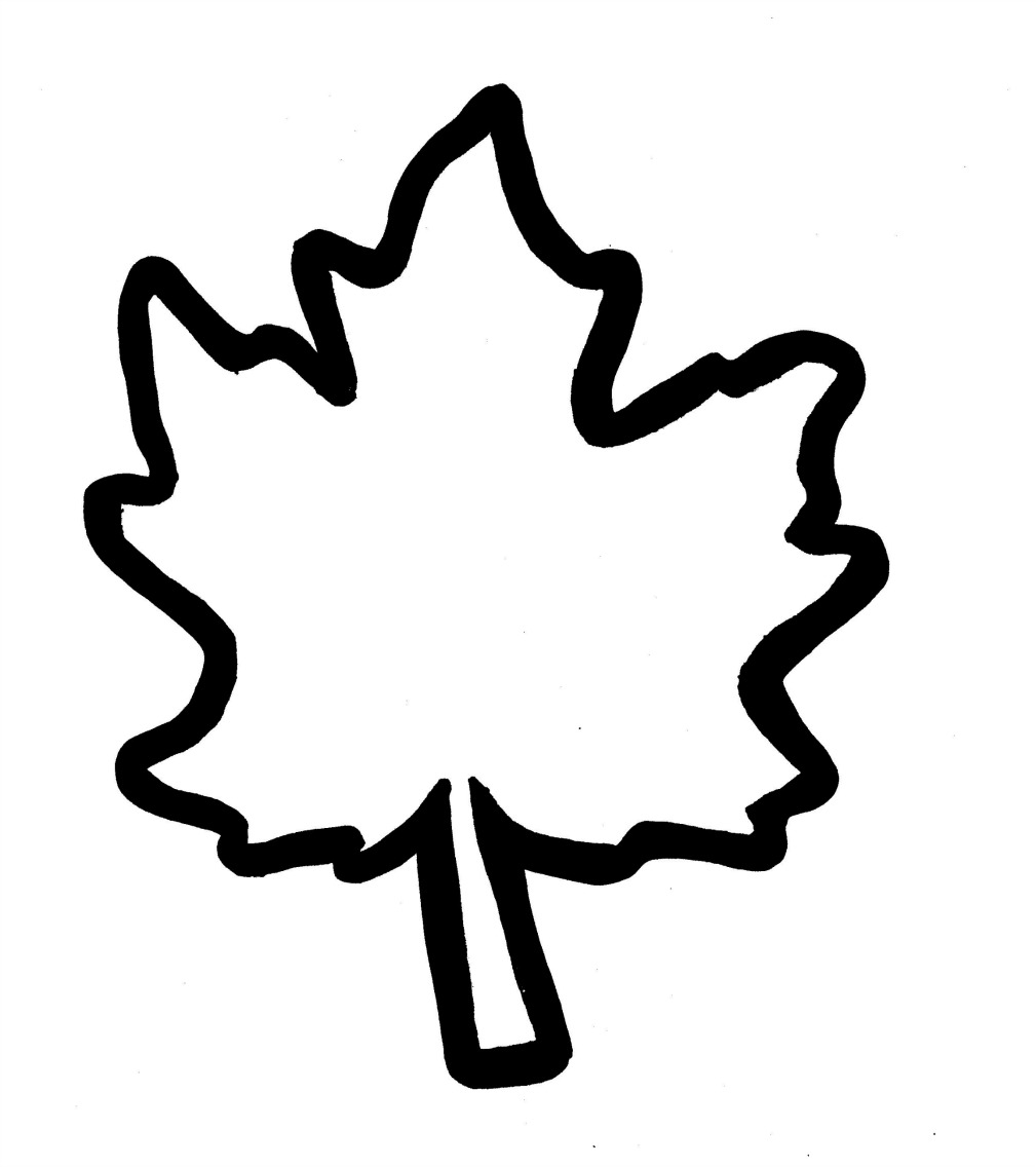 Template Of A Fall Leaf