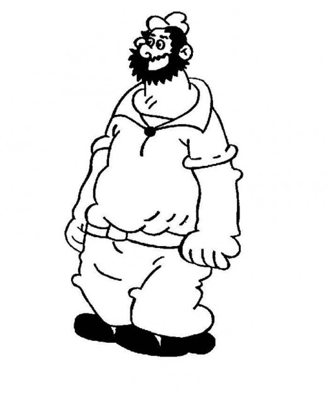 Popeye Coloring Pages Bluto | Cartoon Coloring pages of ...
