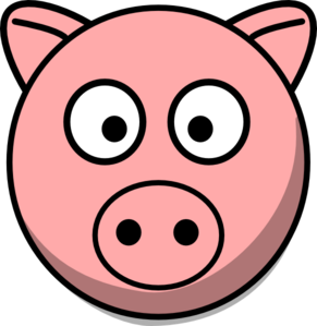 A head of a pig clipart