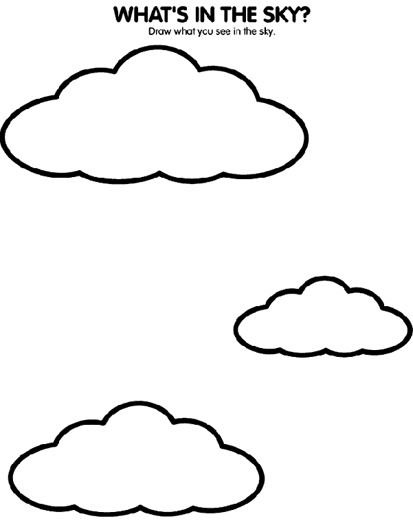 What's in the Sky Coloring Page | crayola.com