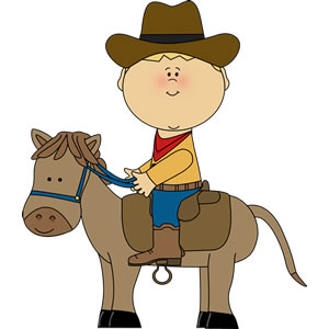 Clipart riding horse boy