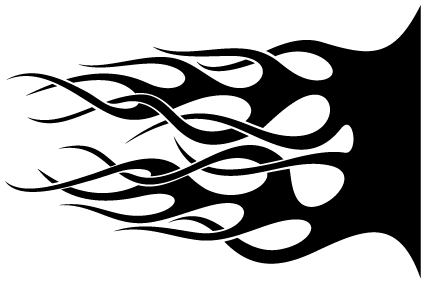 Black And White Flame Tattoos - ClipArt Best